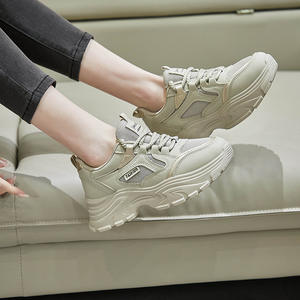 Best vendi <span class=keywords><strong>scarpe</strong></span> sportive Casual con zeppa bianche e lacci antiscivolo da <span class=keywords><strong>donna</strong></span> <span class=keywords><strong>scarpe</strong></span> da <span class=keywords><strong>donna</strong></span> traspiranti e spesse suola - Product Image 3