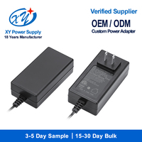 Adaptateur mural US régulé 120 V CA vers 12 V CC 5 A 60 W, efficacité CETLus Classe 2 Niveau VI pour équipement réseau OEM