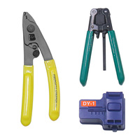 Kit de raccordement à froid DENIXI pour fibre optique, boîte à outils, puissancemètre optique, stylo laser rouge 5 km, pince Miller, couteau de coupe