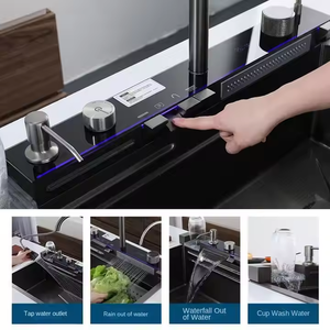 Évier de <span class=keywords><strong>cuisine</strong></span> simple en acier inoxydable pour extérieur, robinet multifonctionnel, accessoires de vidange, fabrication artisanale, installation <span class=keywords><strong>sous</strong></span> plan - Product Image 4