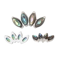 Nouveauté : Bijou d'oreille en Titane ASTM F136 avec Pierre Naturelle Marquise, à filetage interne, utilisable comme Boucle d'oreille, Labret, Anneau de nez ou Anneau d'oreille