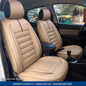 Fundas de Asiento Acolchadas con Diseño Acanalado, Color Bronceado, Directo de Fábrica, OEM, ODM, Logotipo Personalizado, Muestra Gratuita, Envío Global - Product Image 4