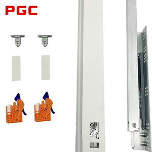 Cajones de cesta amortiguadora de 3 pliegues de cierre suave con rieles telescópicos ocultos tobogán de cajón oculto para uso en la cocina - Product Image 2