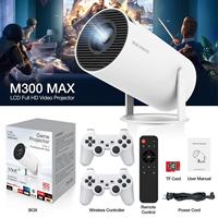 HY300 720P HD inalámbrico Android 11 Mini proyector de vídeo transfronterizo nueva máquina de juegos con mango lámpara LED 3D características enchufe de EE. UU.
