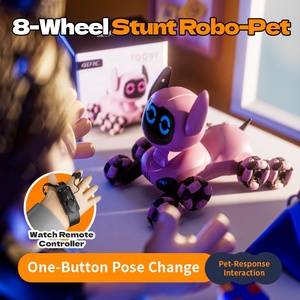 4DRC Y9 Chien <span class=keywords><strong>Robot</strong></span> <span class=keywords><strong>Transformable</strong></span> à Détection de Geste, Jouet pour Animaux de Compagnie à 8 Roues pour Cascades, Voiture Télécommandée 2.4G avec Fonction de Retournement à une Touche, Son et Lumières - Product Image 3