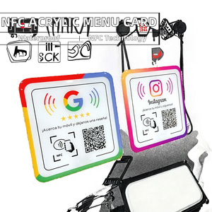 Plaque de carte de membre imperméable en acrylique de haute qualité avec support RFID NFC pour la numérisation de code QR 213 - Product Image 2