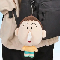 Boîte à mouchoirs amusante Adai, boîte à mouchoirs co-marquée Crayon Shin-chan en peluche, pendentif pour sac à dos, petite capacité