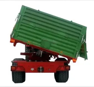 用于40-60hp拖拉机的5吨背翻倒农场拖车