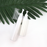 Bouteille cosmétique vide sans air avec rouleau sur 15ml 20ml bouteille de crème pour les yeux en plastique rouleau pompe sans air bouteille de lotion pour la crème pour les yeux