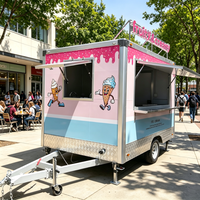 Remorque de restauration rapide en tôle galvanisée certifiée DOT FMVSS, facile à utiliser, pour la vente de snacks et de glaces, idéale pour la publicité