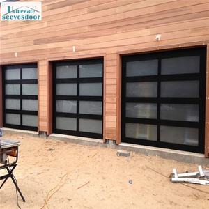 <span class=keywords><strong>Porte</strong></span> d'entrée rouge et bleu, grand cadre en aluminium, double verre et fenêtres en coupe, pour <span class=keywords><strong>garage</strong></span>, avec ouvre-<span class=keywords><strong>porte</strong></span> - Product Image 5