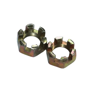 Tuercas hexagonales ranuradas galvanizadas DIN935 GB6178 M10 A2-70, tuercas hexagonales con crestas - Product Image 6