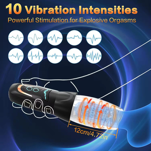 Automatic Male Masturbation Toy with 10 <b>Vibrations</b> and 8 Thrust & Rotation Modes 100% Waterproof IPX7 <b>for</b> <b>Men</b> - Product Image 2
