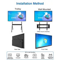 Tableau blanc interactif numérique intelligent 4K avec caméra IA à distance pour l'école, tableau blanc électronique haute définition