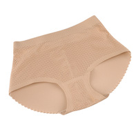 Culottes gainantes en tricot pour femmes, respirantes, avec coussinets de fessier, en nylon antibactérien, à maintien léger de la taille