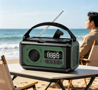 Lampe Torche LED Portable Radio AM/FM/WB à Manivelle et Énergie Solaire, Batterie Rechargeable ABS 10000mAh, Power Bank d'Urgence - Offre Spéciale