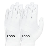 Guante de Golf de Cabretta Suave para Zurdos con Logotipo Personalizado de Alta Calidad, Guantes de Golf Transpirables de Cuero Cabretta