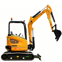 Mini-excavatrice compacte 1T - Micro-excavatrice à chenilles rétractables pour travaux d'aménagement paysager