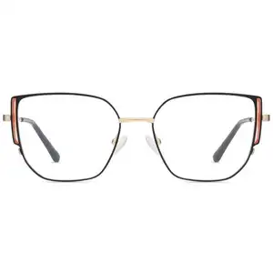Fabrika toptan boy Metal trend gözlük çerçeveleri gözlük kadınlar için düzensizlik tasarımcı Spectalce gözlük çerçeveleri