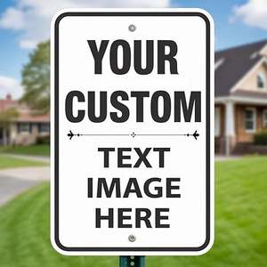 Señal de Tráfico de Aluminio Personalizada - Letrero con Texto e Imagen Personalizados para Carreteras, Propiedades y Negocios - Product Image 4