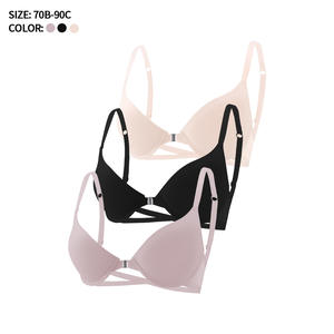 IBGUH Jovem Menina T-shirt Sutiã Estilos de Moda Underwire 3/4 Copa Fechamento Frontal Respirável Acolchoado Push-Up Bra - Product Image 5