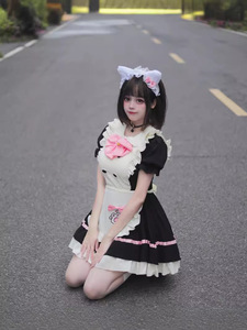 Lolita Maid Dress Costumes Cosplay Nouveau Mignon pour Chat Filles Femme <span class=keywords><strong>Serveuse</strong></span> Maid Party Stage Costume - Product Image 4