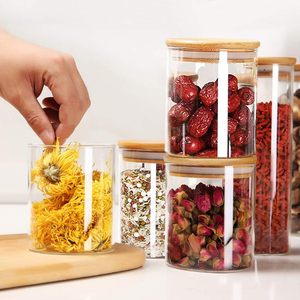 Customized Logo Wholesale Reusable Airtight <b>Kitchen</b> Glass <b>Jar</b> Container Food <b>Storage</b> with Lid - Product Image 3