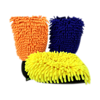 Gant de nettoyage en microfibre chenille coréenne 70/30, Gant de séchage de voiture en chenille shaggy, Gants en microfibre