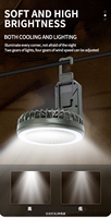 Mini tragbarer Lüfter mit LED-Licht 4000mAh Batterie betriebenes warmes Licht LED-Laterne 2 in 1 Taschenlampe & Lüfter Taschenlampen wiederauf ladbar