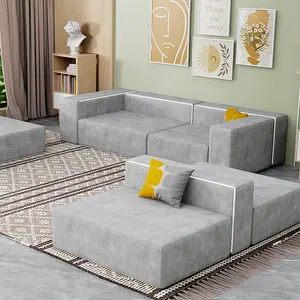 customized modular Modern Corner Beds Sectional L Shape Sofa Set Furniture Living Room Sofas set