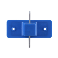Isolateur de clôture électrique en plastique bleu pour poteau de portail