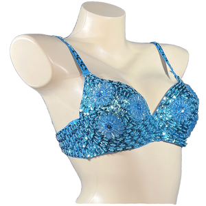 JIAHG Débardeur à Paillettes Dos Nu Col V Femmes Sexy Soutien-Gorge à Franges D'étoiles Haut De Danse à Sequin Jazz Latine Danse Du Ventre Top à Paillettes Club Bar Plage Crop Top