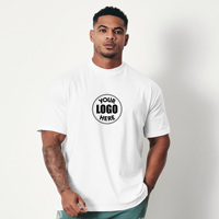 T-shirts décontractés pour hommes en coton 95% et élasthanne 5% avec logo personnalisé, impression personnalisée, t-shirts de sport, t-shirts d'entraînement, t-shirts personnalisés