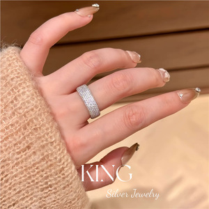 Anillo de Plata de Ley S925 con Diseño de Estrella Micro Pavé, Joyería de Moda Unisex, Regalo - Product Image 4