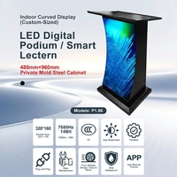 Écran de podium LED P1.86, module LED flexible, boîtier en fer, protection GOB, maintenance frontale, mur vidéo LED, affichage de conférence