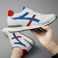 Sneakers da uomo in vera pelle scarpe da ascensore nere per aumentare l'altezza delle scarpe da uomo lusso bianco Casual 6cm con sollevamento Casual