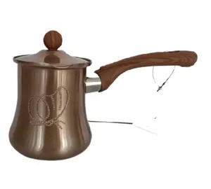 Penghangat Kopi Arab, Penghangat Penghangat Stainless Steel Tanpa Kabel Manual Turki