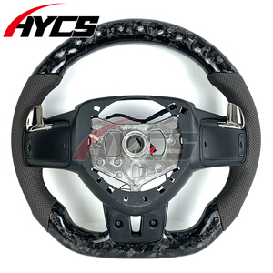 Volante Sportivo in Fibra di Carbonio Forgiata per Fiat 500 500C e Dodge Durango Journey Hellcat SRT con Supporto Display LED RPM - Product Image 6