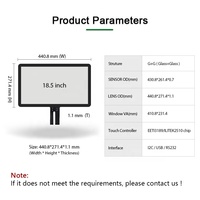 Pantalla táctil personalizada de 18,5 pulgadas CTP, guante impermeable, Stylus, Panel táctil AG AR AF, pantalla multitáctil capacitiva proyectada de vidrio