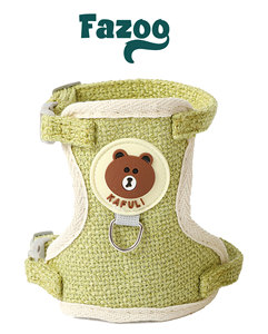 Arnés de poliéster y cuero fuerte para caminar cm para conejos pequeños perros gatos con decoración de remaches y cordón - Product Image 4