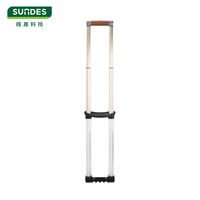 Accessoires de bagages durables extensibles de haute qualité Poignée en cuir Poignée de chariot à bagages réglable télescopique Logo personnalisé OEM