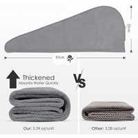 Custom logo Wholesales Personalized SPA Absorbent Quick Dry Soft Turban Button Twist Wrap Microfiber Hair Barber Salon Towel
