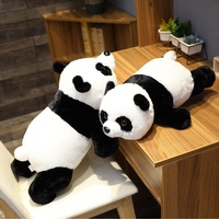 Offre Spéciale : Cadeau d'Anniversaire – Peluche Panda Personnalisée Allongée, Ultra Douce, en Coton PP Écologique