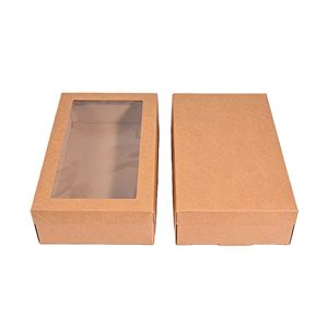 Scatola per Picnic da Esterno all'Ingrosso, Scatola in Carta Kraft Monouso, Scatola di Carta da <span class=keywords><strong>Asporto</strong></span> - Product Image 1