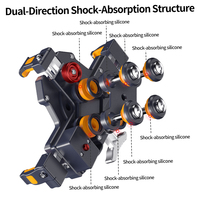 Support de téléphone portable pour vélo et moto avec miroir rétroviseur, réglable en angle, en métal, à ouverture rapide