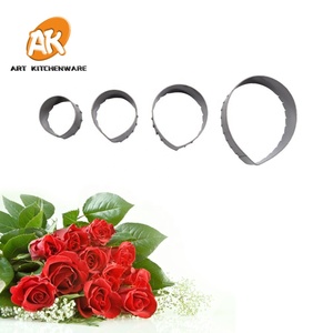 AK Sugar Craft Fondant Công Cụ Bánh Trang Trí Rose <span class=keywords><strong>Leaf</strong></span> <span class=keywords><strong>Cutter</strong></span> Set <span class=keywords><strong>Cookie</strong></span> <span class=keywords><strong>Cutter</strong></span> S349 Kim Loại Opp Túi Hoặc OEM Gói Tất Cả Các Mùa - Product Image 5