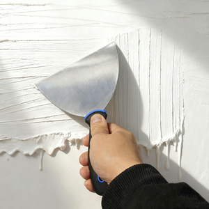 Peng Gong Stainless Steel Beveled Putty Knife Plastic Handle Blue Black Wall Plastering <b>Scraper</b> - Product Image 1