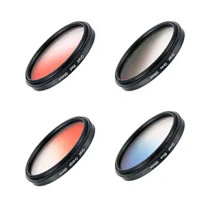 Digital camera filter gradually blue / orange / gray / red / yellow / green / purple 67mm