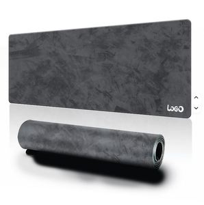 FX Large Mousepad Plain Cement Gray Desk Pad Waterproof XXL Rubber Stitched Edge Desk <b>Mat</b> Gaming <b>Mouse</b> Pad Gray Sublimation - Product Image 1