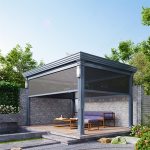 Pérgola plegable de aluminio motorizada hecha a medida con persianas de techo de 3x3 3x4 4x4 4x6m para balcón - Product Image 3